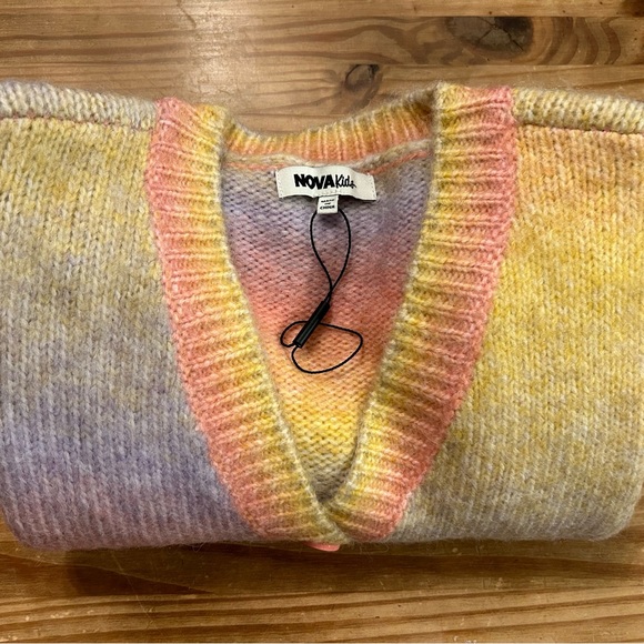 🌶️ *NWT* Nova Kids Bright Multi color Cardigan. Size 12 - Picture 4 of 5